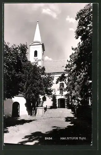 AK Halbturn, Blick auf Kirche