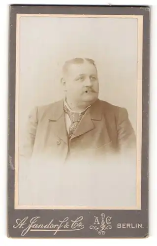 Fotografie A. Jandorf & Co, Berlin, feiner Herr in Anzug und Krawatte
