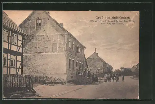 AK Mainzholzen, Bäckerei und Kolonialwaren von August Hesse
