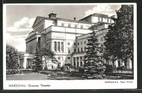 AK Warschau-Warszawa, Grosses Theater, Teatr Wielki