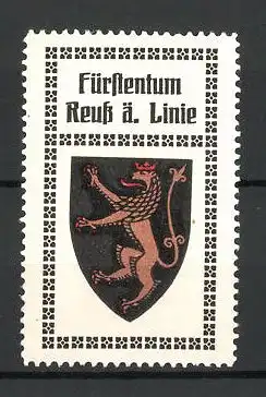 Reklamemarke Wappen vom Fürstentum Reuss älterer Linie
