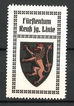 Reklamemarke Wappen vom Fürstentum Reuss älterer Linie