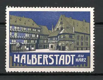 Reklamemarke Halberstadt an Harz, Rathaus