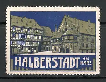 Reklamemarke Halberstadt an Harz, Rathaus
