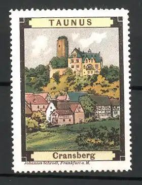 Reklamemarke Serie: Taunusort und-Burgen, Blick auf Cransberg
