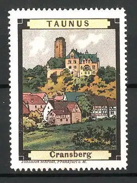 Reklamemarke Serie: Taunusort und-Burgen, Blick auf Cransberg