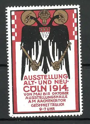 Reklamemarke Köln, Ausstellung "Alt-und Neuköln" 1914, Wappen