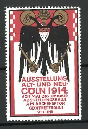 Reklamemarke Köln, Ausstellung "Alt-und Neuköln" 1914, Wappen