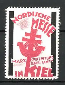 Reklamemarke Kiel, Nordische Messe, "Im März und September!", Messelogo
