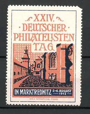 Reklamemarke Marktredwitz, XXIV. Deutscher Philatelistentag 1912, Ortsmotiv