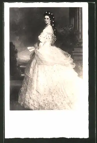 AK Kaiserin Elisabeth, nach dem Gemälde von Winterhalter, Sissi