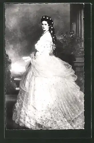 AK Elisabeth von Österreich, Sissi, nach dem Gemälde von Winterhalter