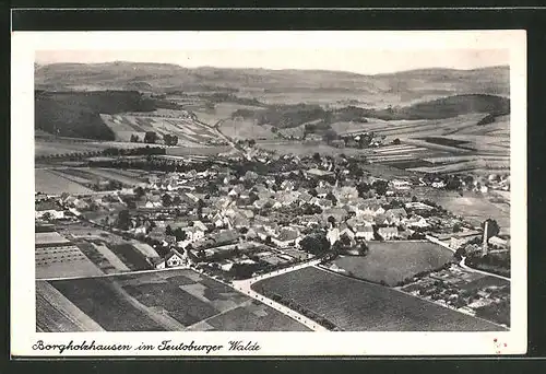 AK Borgholzhausen im Teutoburger Walde, Totalansicht aus der Vogelschau