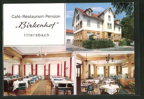 AK Ittersbach, Café-Restaurant-Pension Birkenhof