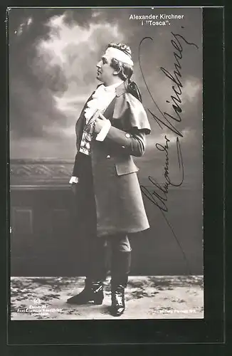 AK Opernsänger Alexander Kirchner in "Tosca", mit Originalunterschrift