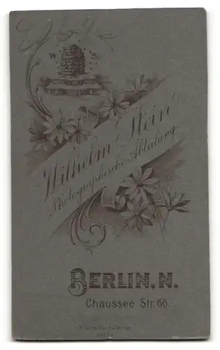 Fotografie Wilhelm Stein, Berlin-N, Portrait Frau mit zurückgebundenem Haar