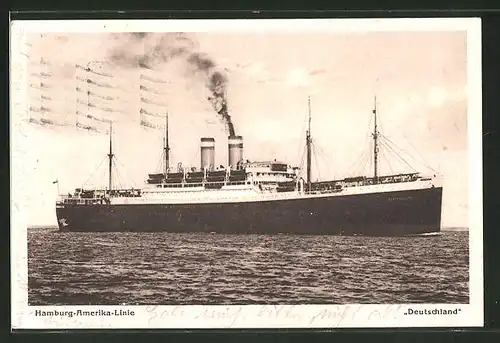 AK Hamburg-Amerika-Linie, Passagierschiff Deutschland