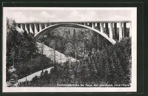 AK Teufelstalbrücke im Zuge der Autobahn Jena-Gera