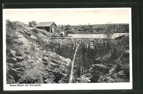 AK Neu-Heusis, Blick zur Damm-Mauer