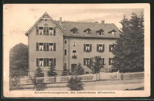 AK Niedernhausen i. T., Eingang zum Kindererholungsheim des Landkreises Wiesbaden