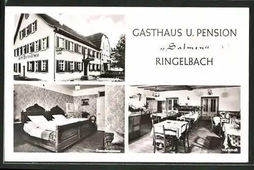 AK Ringelbach / Schwarzwald, Gasthaus & Pension zum Salmen