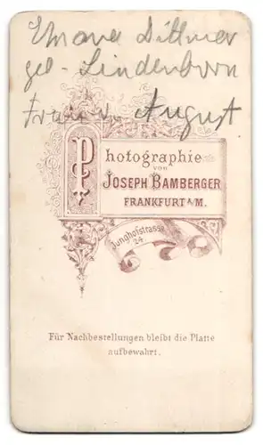 Fotografie J. Bamberger, Frankfurt / Main, Portrait junge hübsche Frau mit lockigem Haar