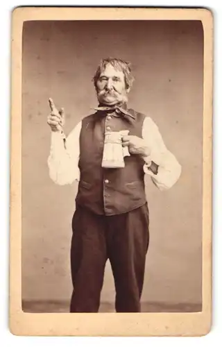 Fotografie Gustav Schultze, Naumburg a/S, Portrait Samiel, Wirt der Rudelsburg, 1869,wie auf PP2E1