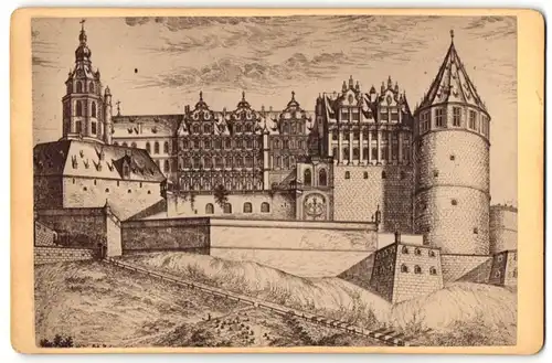 Fotografie Carl Lange, Heidelberg, Ansicht Heidelberg, Darstellung vom Schloss