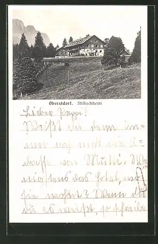 AK Oberstdorf, Kindergenesungsheim Stillachheim, Bes. Dr. L. Saathoffs