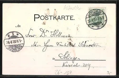 Künstler-AK Wilhelm Busch: Vater werden ist nicht schwer, Vater sein dagegen sehr