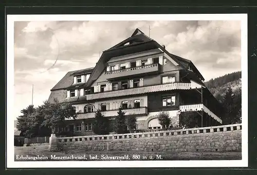 AK Menzenschwand, Blick zum Erholungsheim