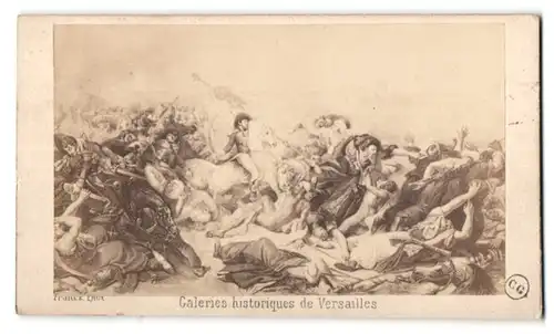 Fotografie Franck, Versailles, Gemälde von unbek. Künstler, Schlachtenszene