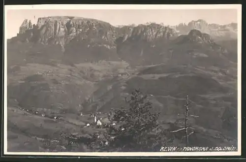 AK Renon, Panorama mit den Dolomiten