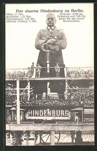 AK Berlin, Eiserner Hindenburg, Kriegshilfe