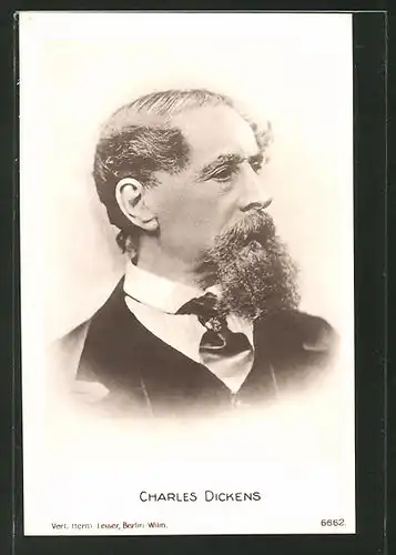 AK Portrait des Schriftstellers Charles Dickens