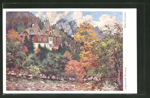 Künstler-AK Otto Stoitzner: Jagdschloss Mürzsteg