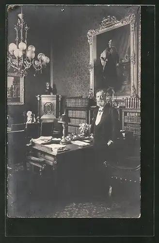 AK Bürgermeister Carl Lueger in seinem Arbeitszimmer