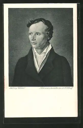AK Porträt Ludwig Uhland (1797-1862)