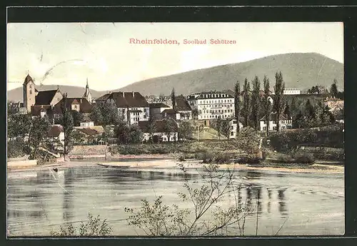 AK Rheinfelden, Blick zum Soolbad Schützen