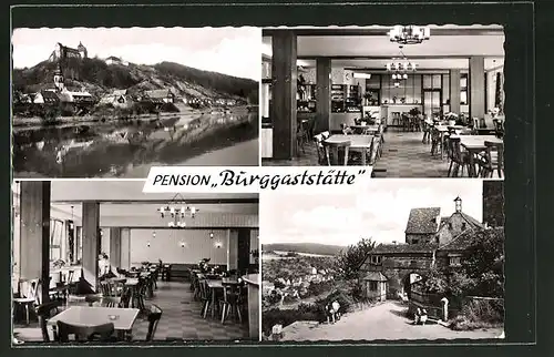 AK Bergrothenfels / Main, Pension "Burggaststätte", Ortsansicht