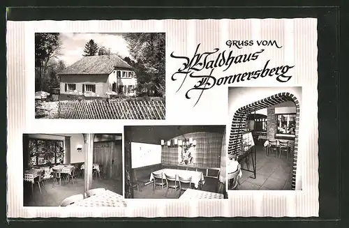 AK Dannenfels / Pfalz, Waldhaus-Gaststätte Donnersberg, verschiedene Ansichten