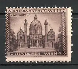 Reklamemarke Wiener Verkehrsverein, Karlskirche