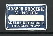 Präge-Reklamemarke Joseph-Drogerie in München