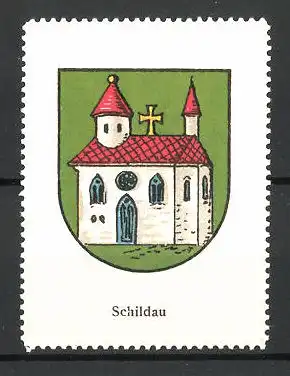 Reklamemarke Wappen der Stadt Schildau