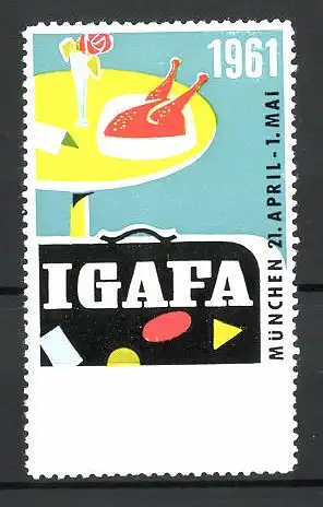 Reklamemarke München, "IGAFA"-Ausstellung 1961, Messelogo