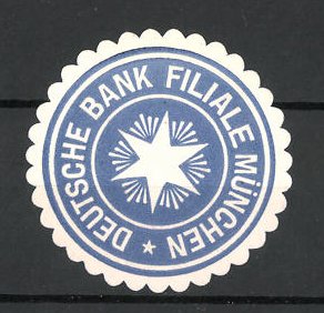 Reklamemarke Deutsche Bank Filiale Munchen Stern Nr 7903066