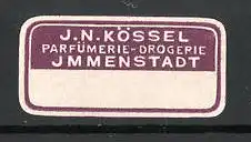 Präge-Reklamemarke Parfümerie-Drogerie Kössel in Immenstadt