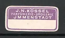 Präge-Reklamemarke Parfümerie-Drogerie Kössel in Immenstadt