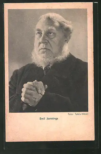 AK Schauspieler Emil Jannings in betender Pose porträtiert