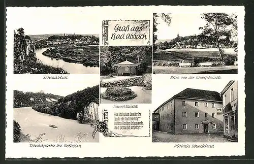 AK Bad Abbach, Donaublick, Schwefelquelle, Kurhaus Schwefelbad